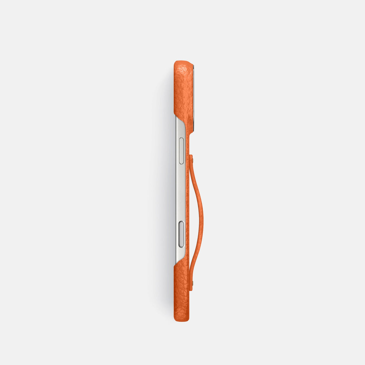 Finger Case For iPhone 18 Pro In Calf -3 | Orange-Steel