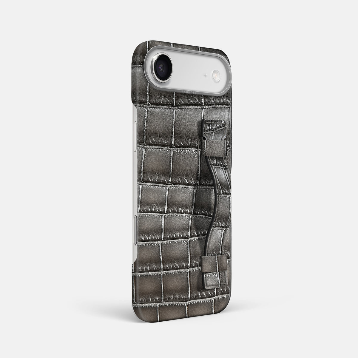 Handle Case For iPhone 17 Air In Patina Alligator -2 | Grey-Steel