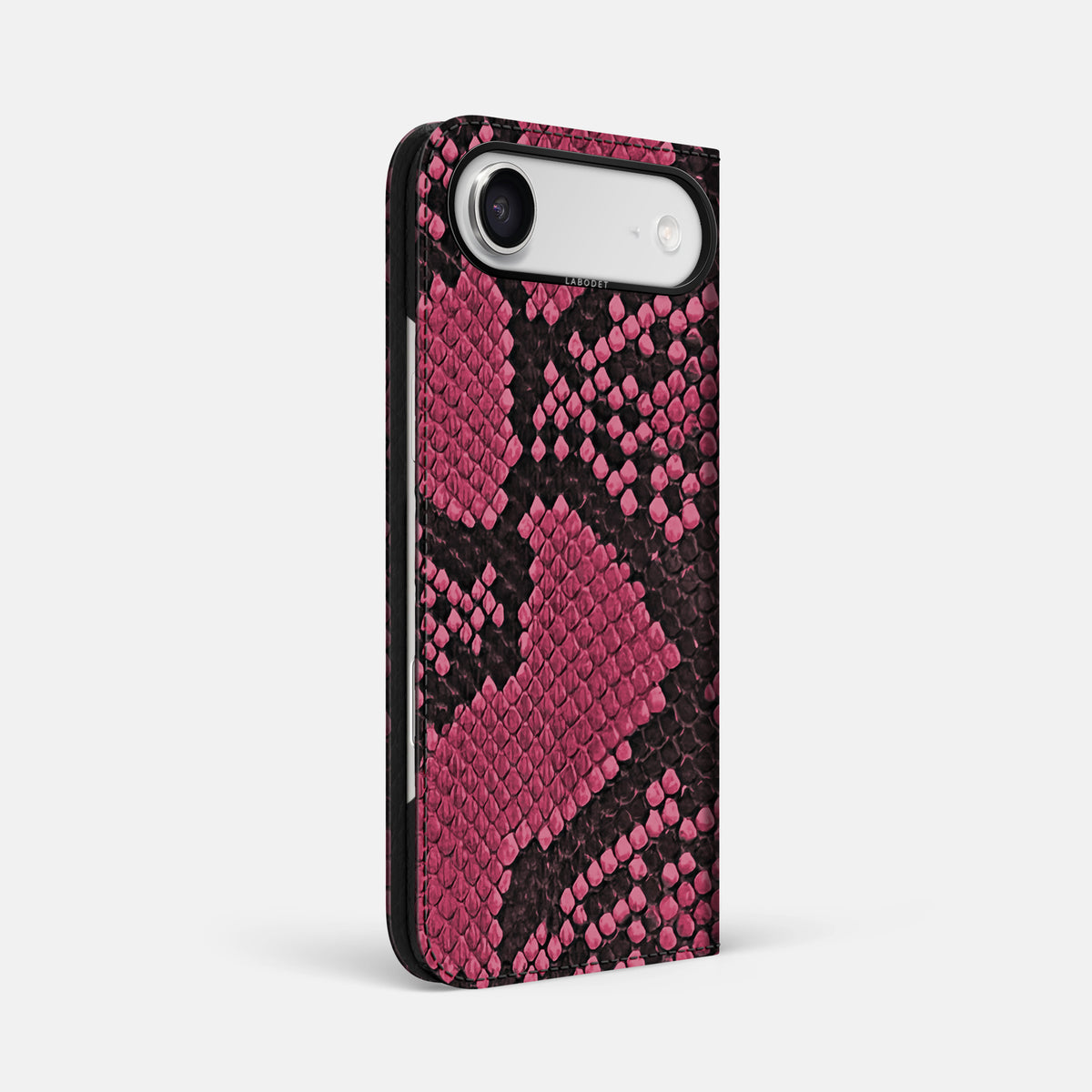 Folio Case For iPhone 17 Air In Deluxe Python -1 | Burgundy-Black