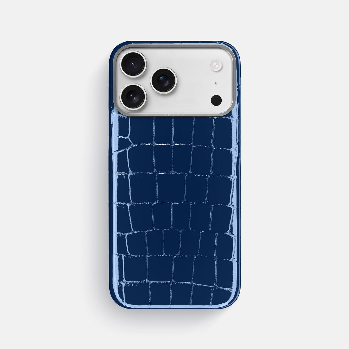 Classic Case For iPhone 18 Pro Max In Shiny Alligator -1 | Mediterranean-Steel