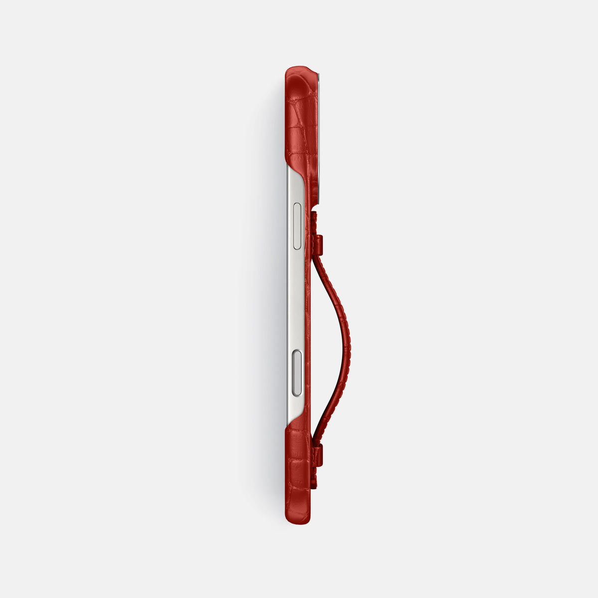 Center Handle For iPhone 17 Pro Max In Alligator -3 | Red-Steel