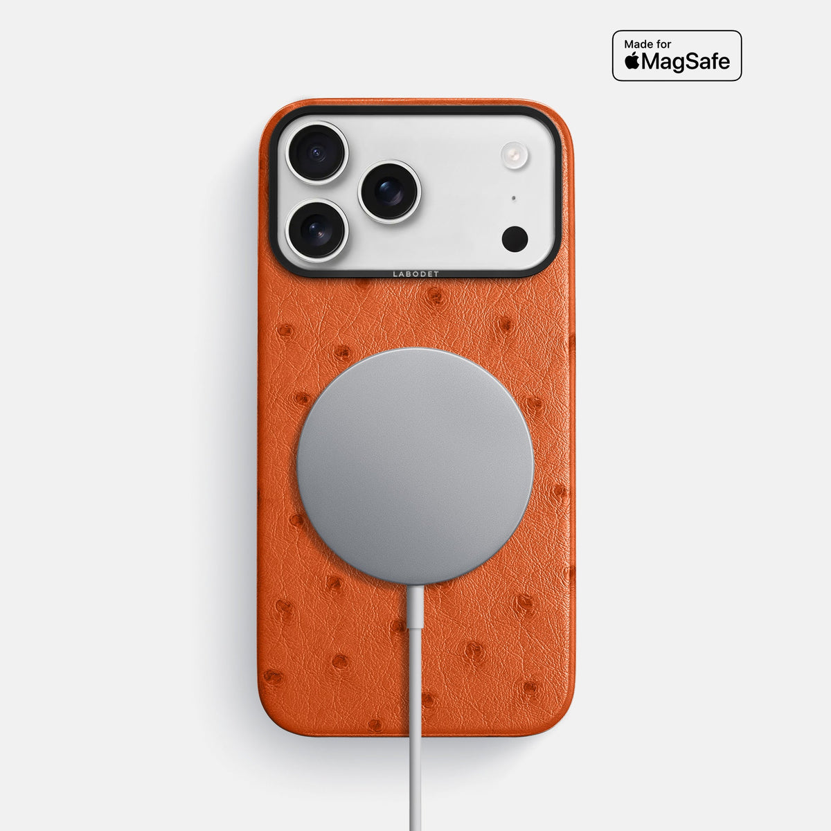 Classic Case For iPhone 18 Pro Max In Ostrich -5 | Orange-Black