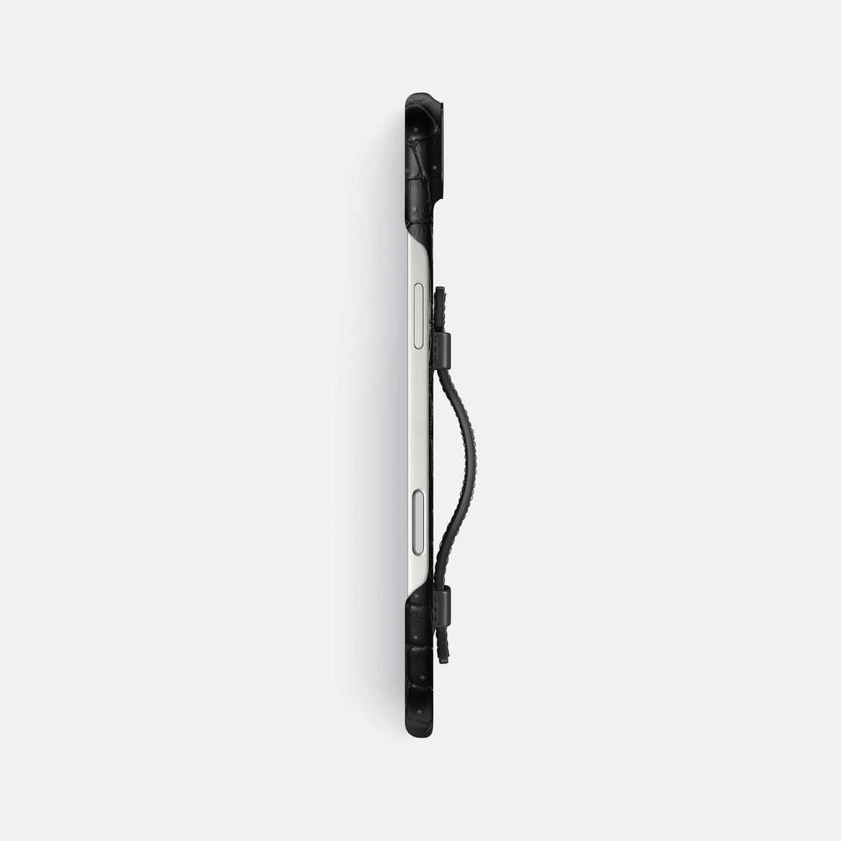 Handle Case For iPhone 17 Air In Porosus Crocodile -3 | Black-Black