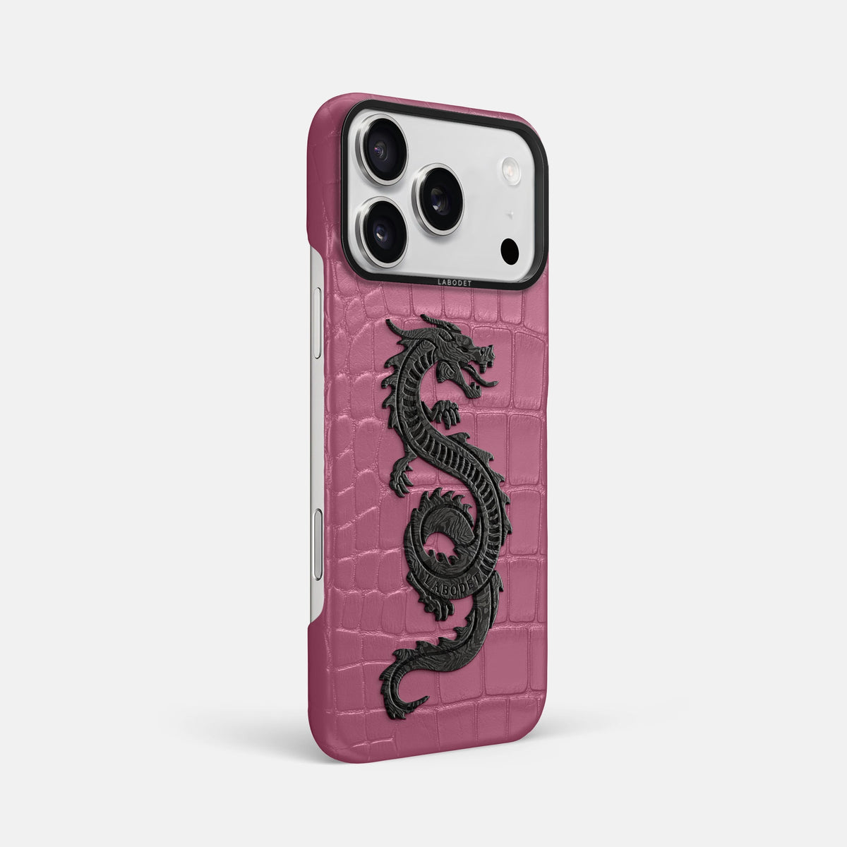 Classic Case With Carbon Dragon For iPhone 18 Pro Max In Alligator -2 | Pink-Lagoon-Black
