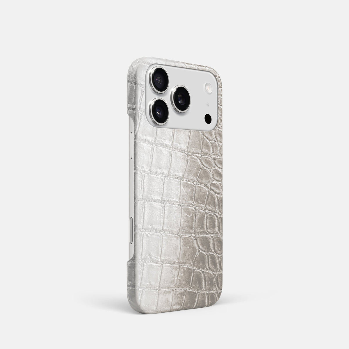 Slim Case For iPhone 18 Pro In Himalayan Crocodile -2 | Grey