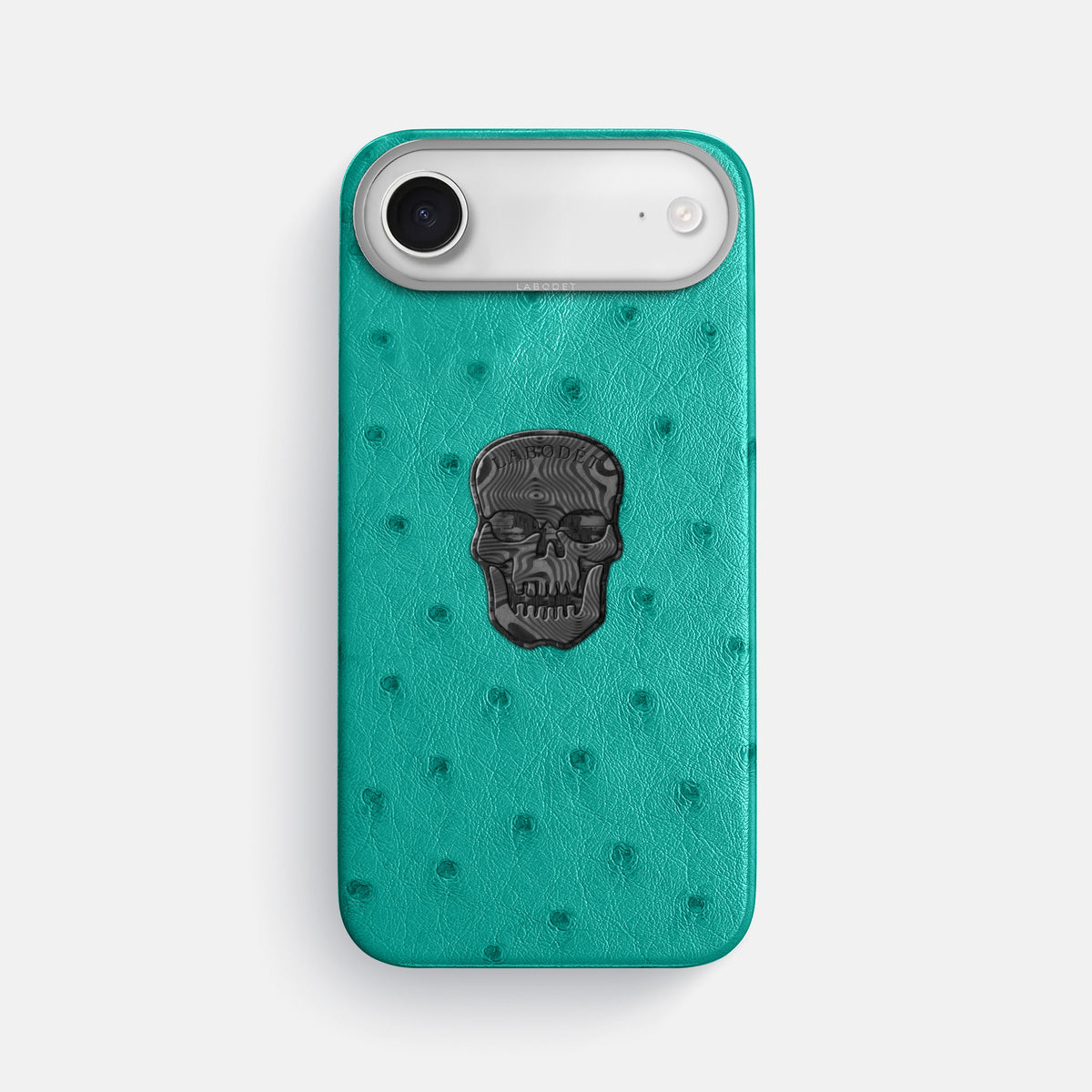 Classic Case With Carbon Skull For iPhone 17 Air In Ostrich -1 | Turquoise-Steel