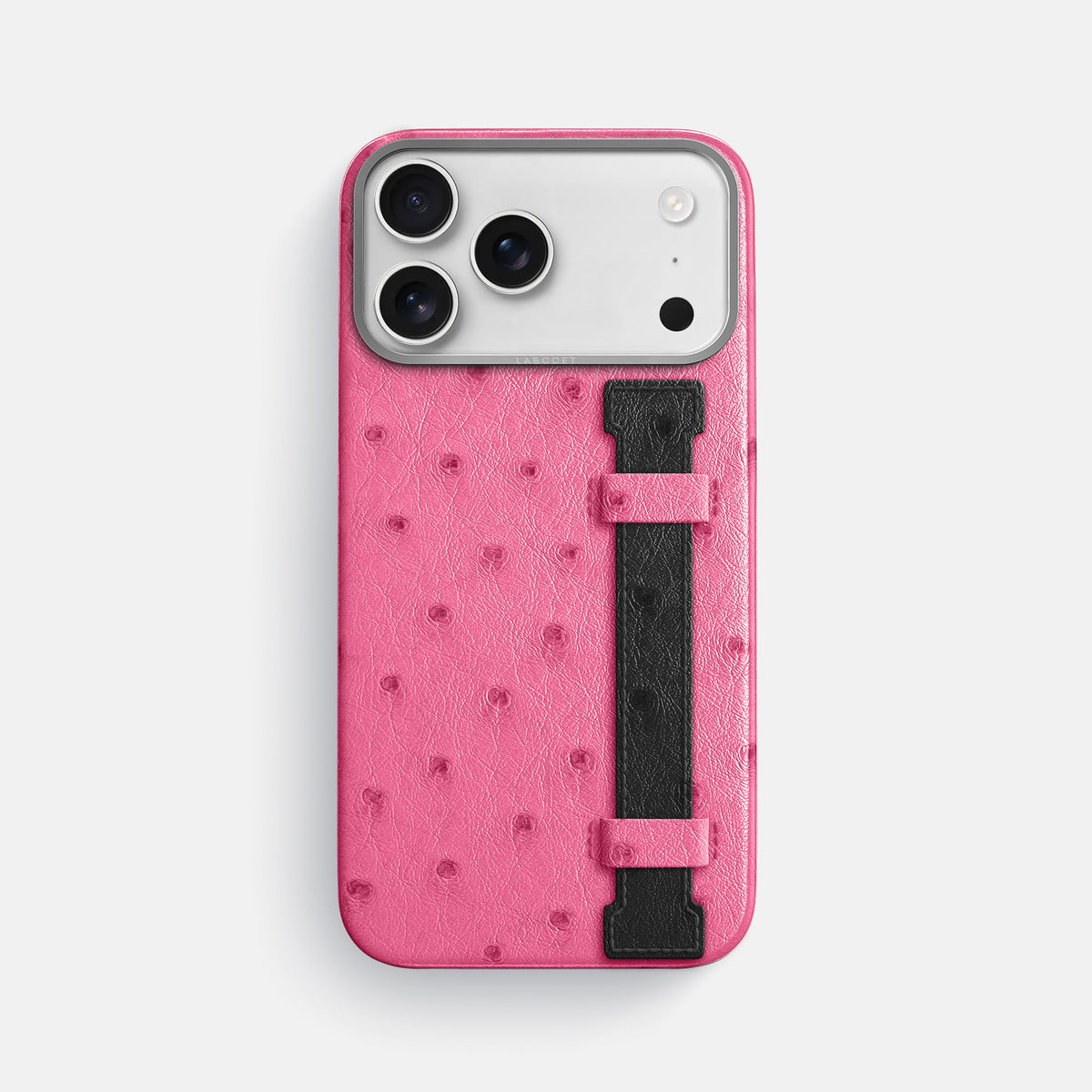 Handle Case Coloré For iPhone 17 Pro Max In Ostrich -1 | Pink-Steel
