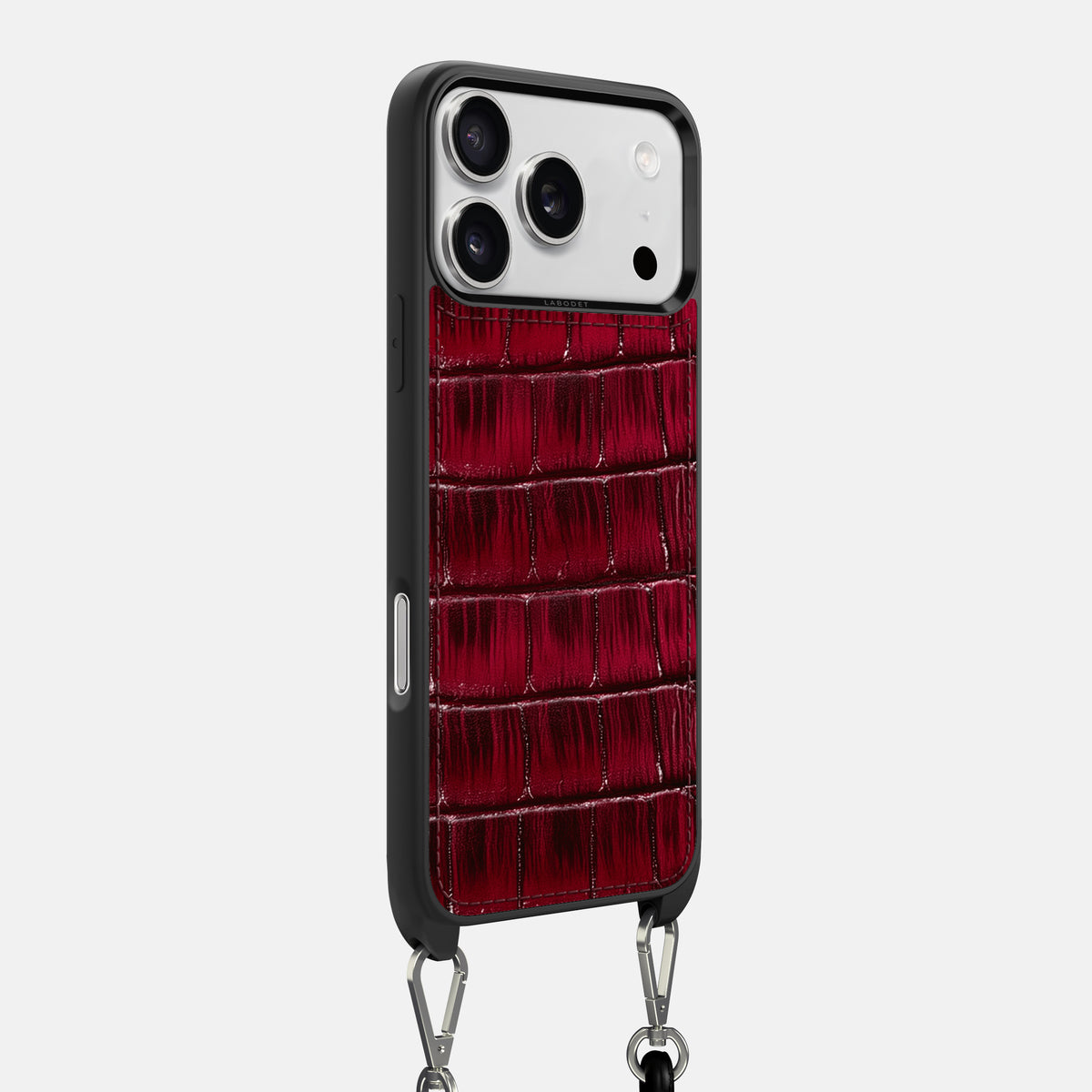 Crossbody Sport Case For iPhone 17 Pro Max In Patina Alligator -2 | Havana-Burgundy