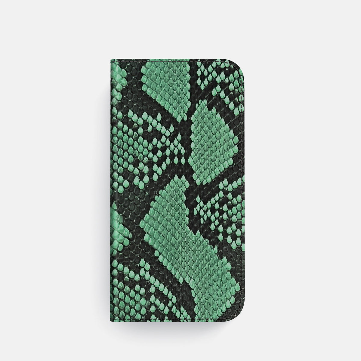 Folio Slim Case For iPhone 18 Pro In Deluxe Python -4 | Forest-Green