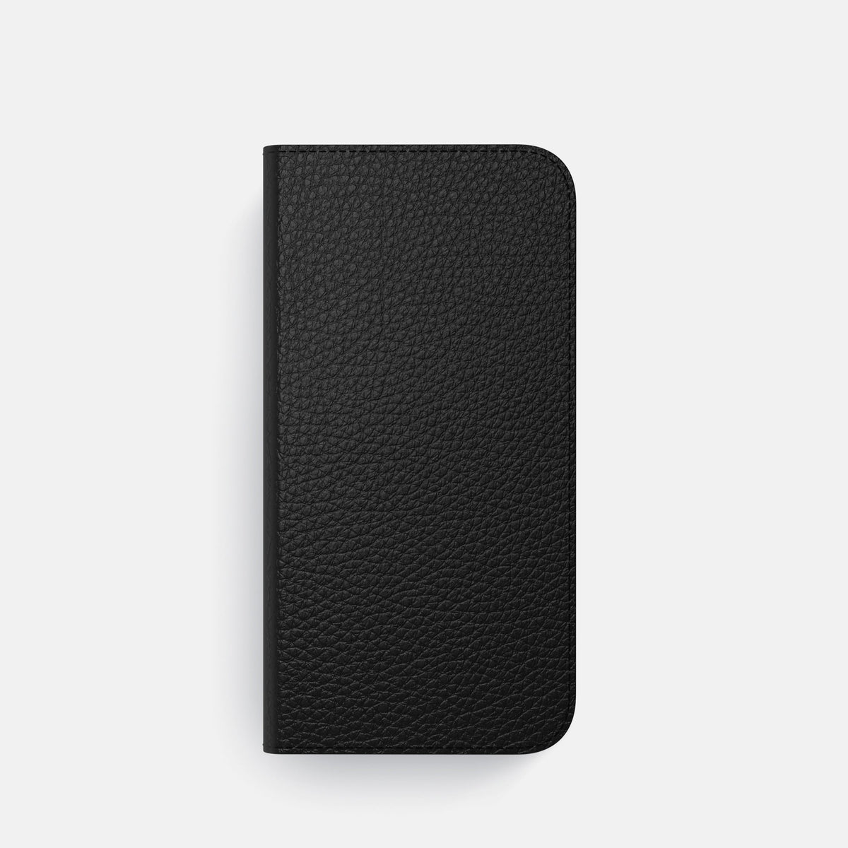 Folio Case with Card For iPhone 18 Pro In Calf -4 | Black-Black
