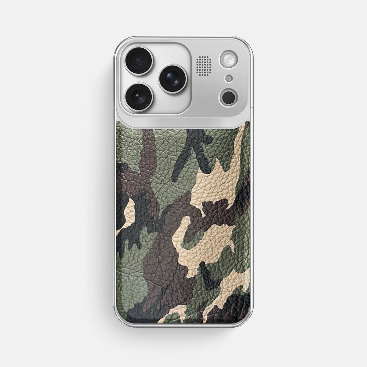 Metal Case For iPhone 17 Pro Max In Calf -1 | Camouflage-Steel