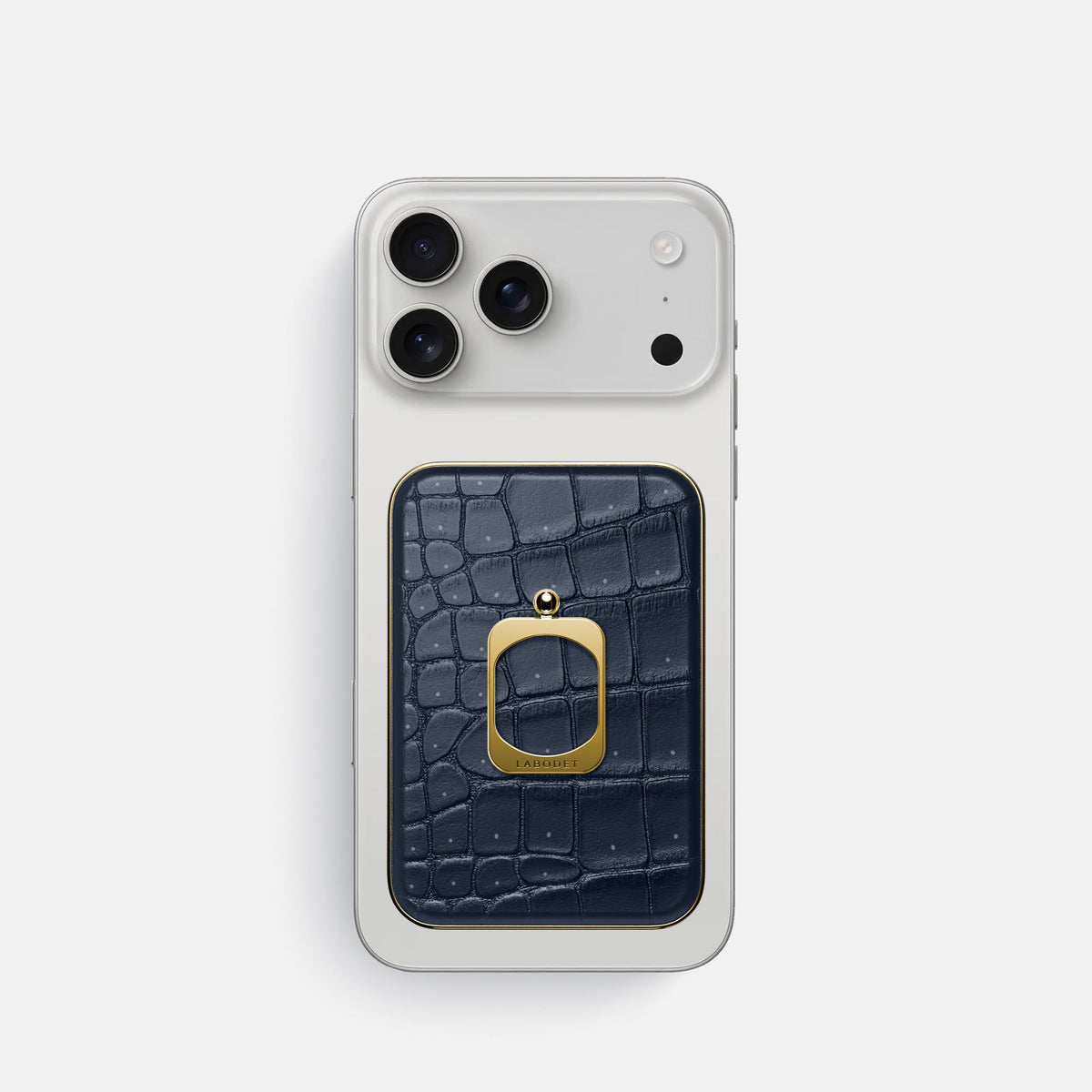 MagSafe Ring For iPhone 18 Pro In Porosus Crocodile -2 | Deep-Blue-Sea-Gold