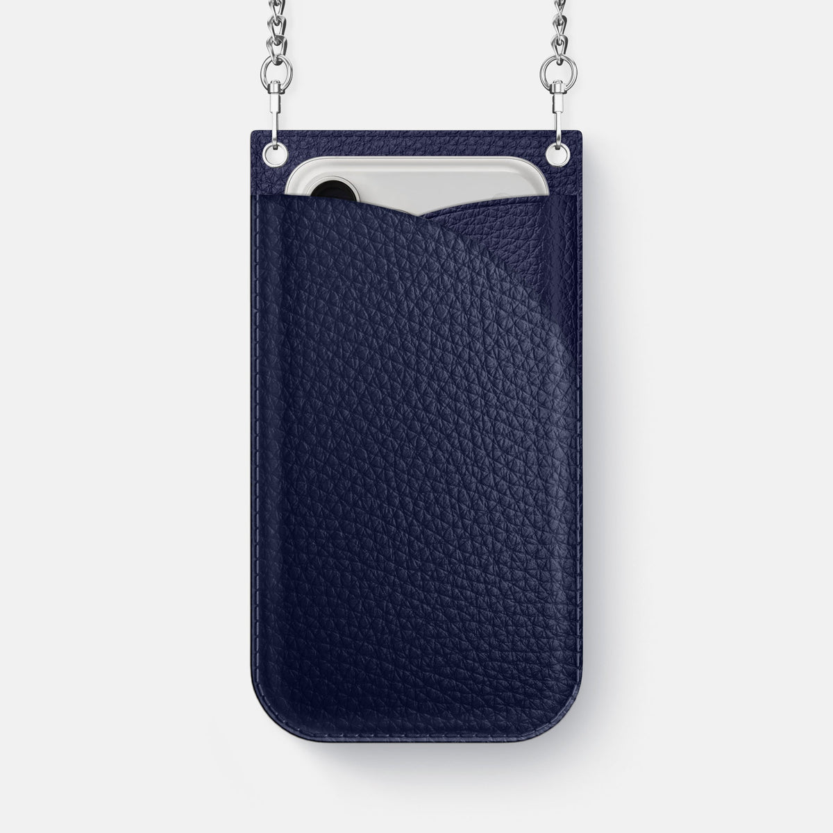 Crossbody Bag For iPhone 18 Pro Max In Calf -1 | Marine-Steel