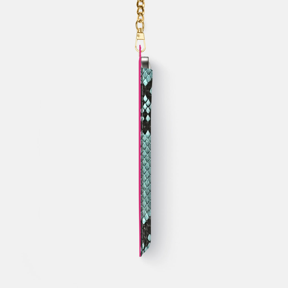 Crossbody Bag For iPhone 18 Pro Max In Deluxe Python -4 | Blue-Lagoon-Gold