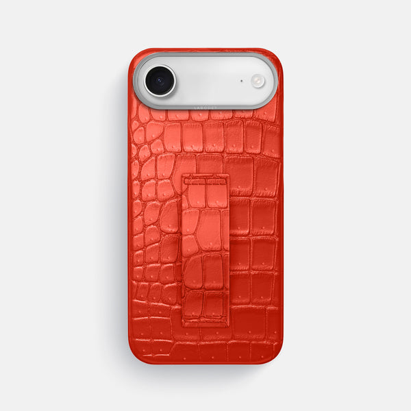 Finger Case For iPhone 17 Air In Porosus Crocodile