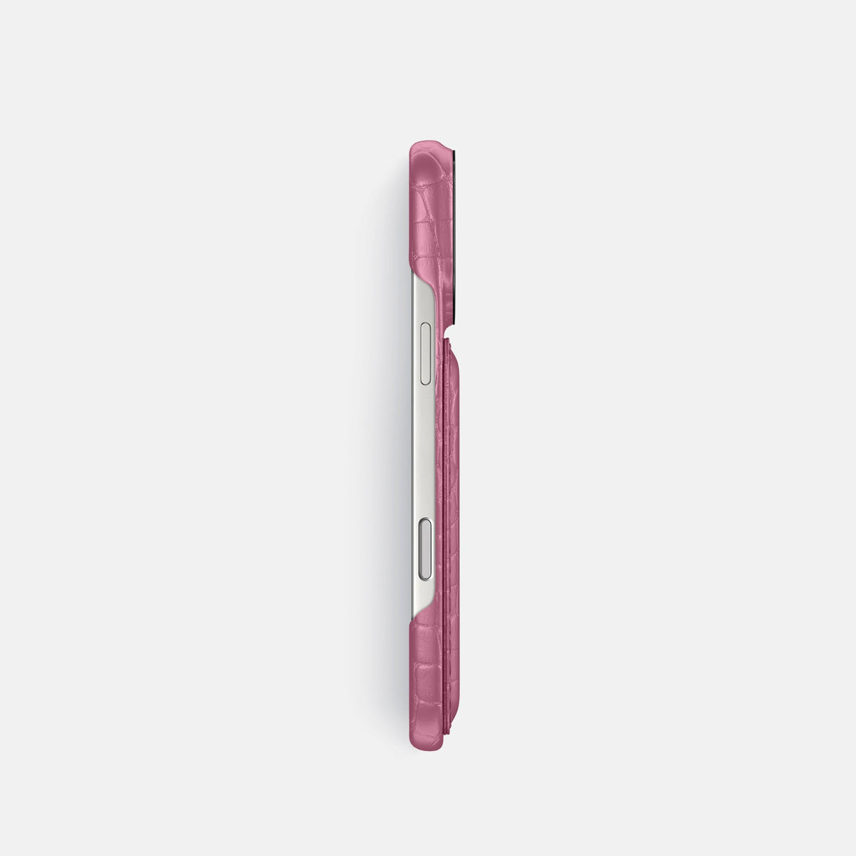 Double Card Case For iPhone 18 Pro In Alligator -3 | Pink-Lagoon-Black