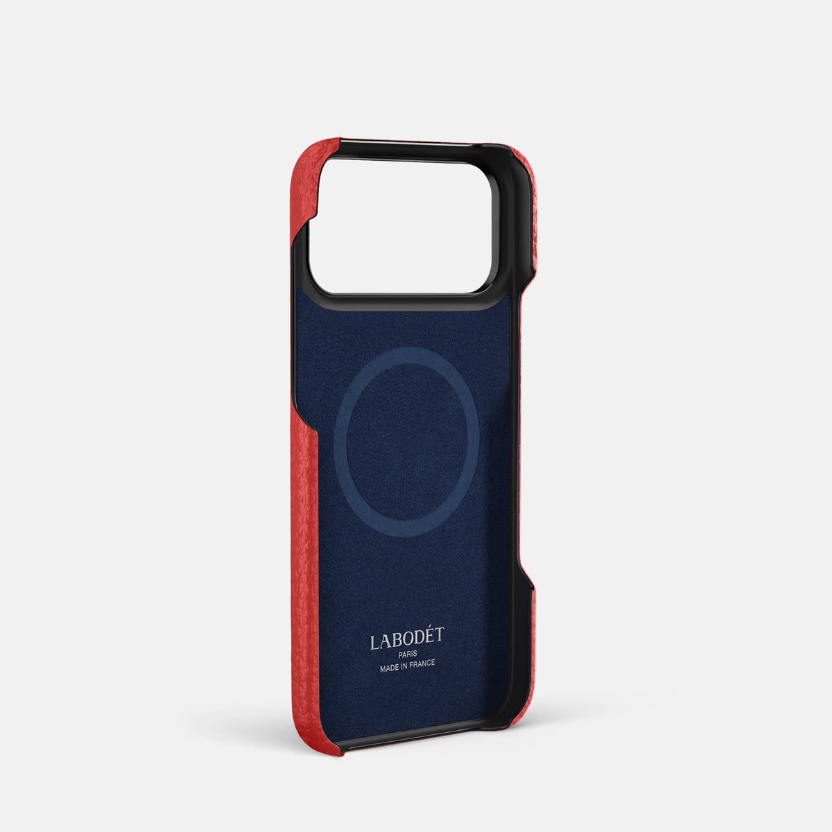 Center Handle For iPhone 17 Pro In Calf -3 | Red-Black