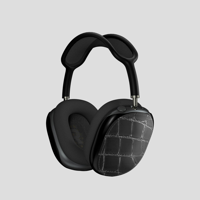 Shells For AirPods Max In Patina Alligator -1 | Havana-Black