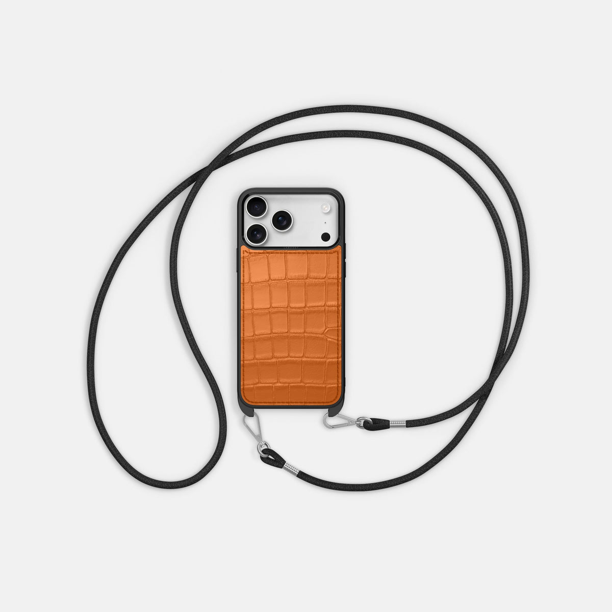 Crossbody Sport Case For iPhone 18 Pro Max In Alligator -5 | Orange