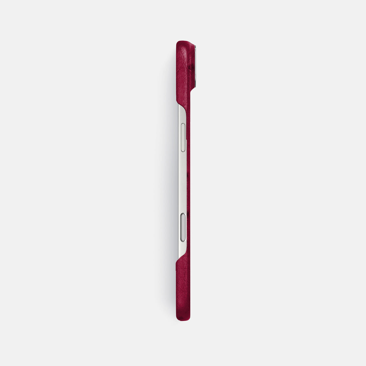 Classic Case For iPhone 17 Air In Ostrich -3 | Bordeaux-Steel