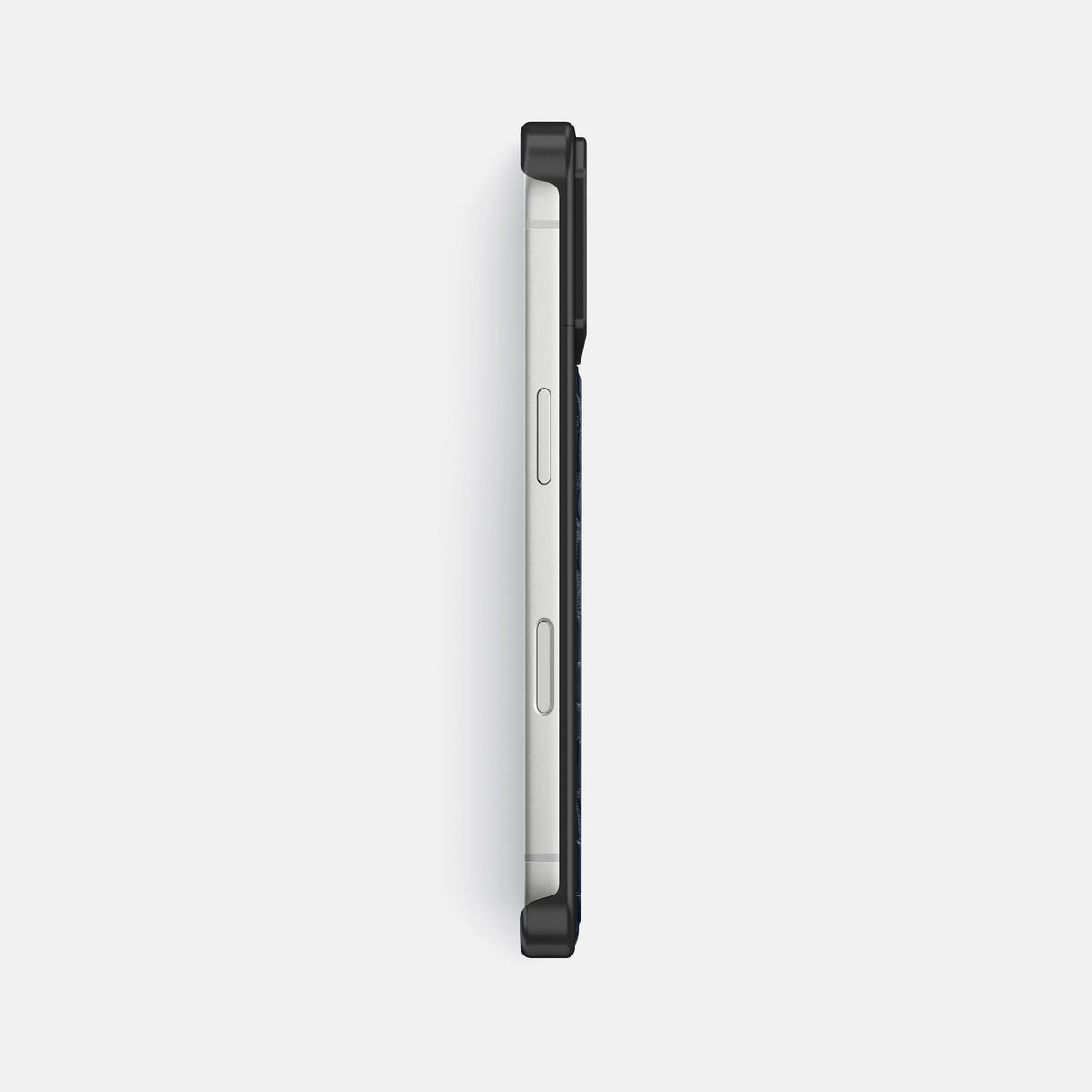 Metal Case For iPhone 17 Pro Max In Alligator -3 | Navy-Blue-Black