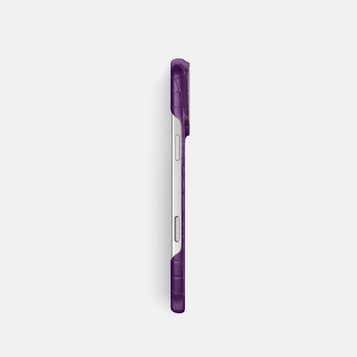 Classic Case For iPhone 18 Pro In Alligator -3 | Purple-Gold