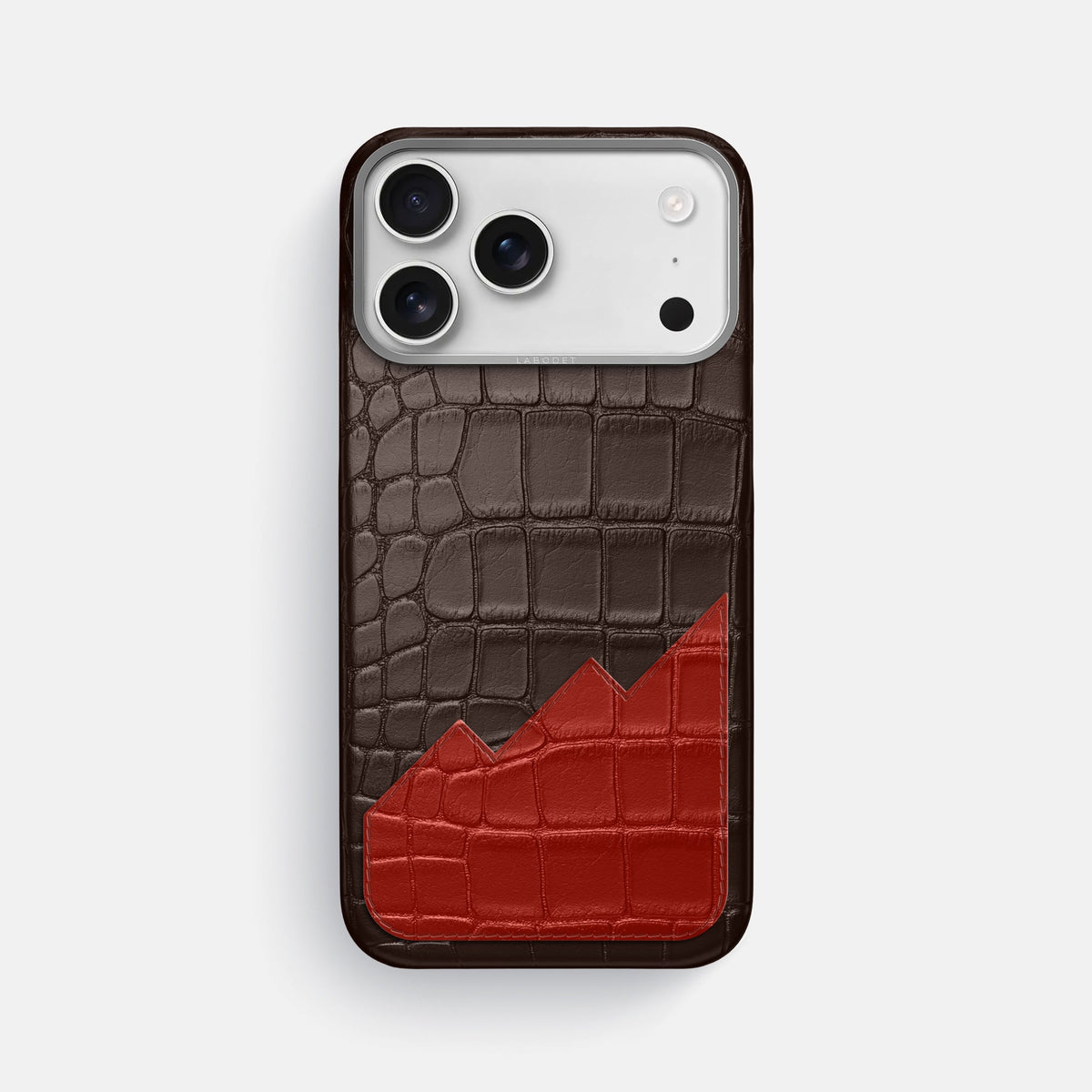Classic Case With UpOnly For iPhone 18 Pro Max In Alligator -1 | Dark-Brown-Steel