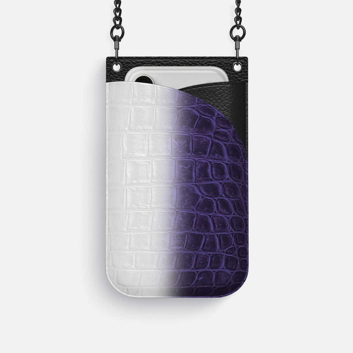 Crossbody Bag For iPhone 17 Pro In Himalayan Crocodile