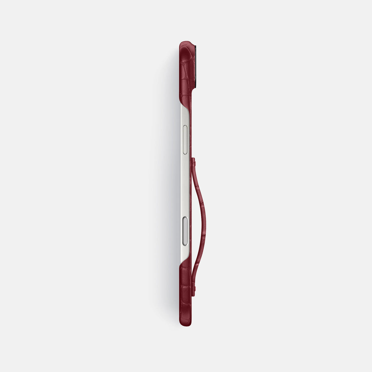 Finger Case For iPhone 17 Air In Alligator -3 | Burgundy-Black