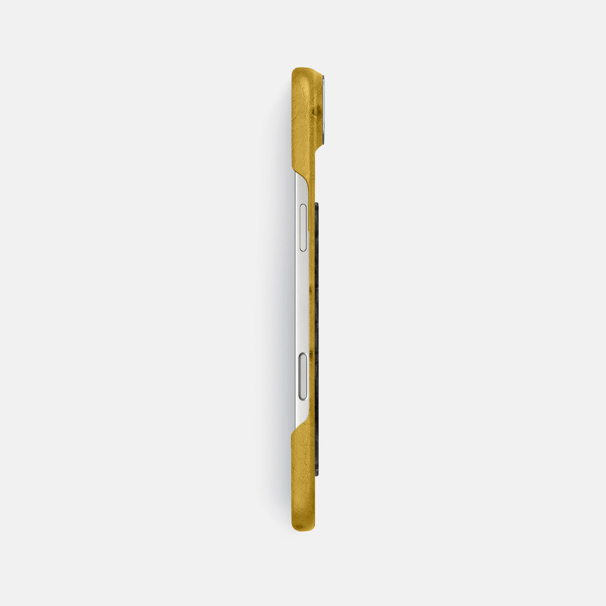 Classic Case With Carbon Dragon For iPhone 17 Air In Ostrich -3 | Gold-Steel