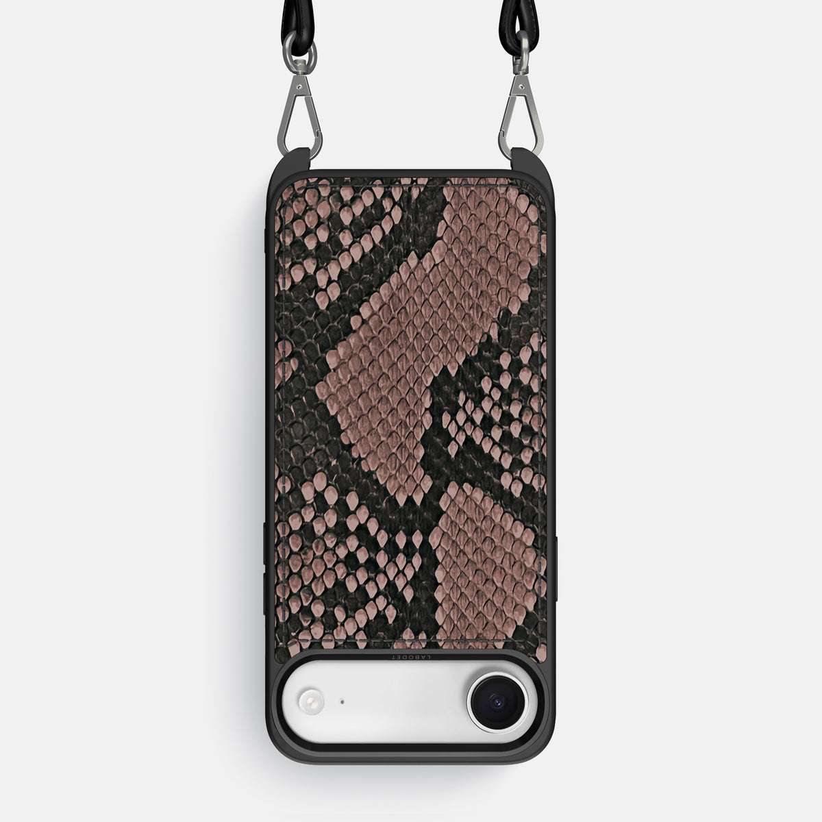 Crossbody Sport Case For iPhone 17 Air In Deluxe Python -1 | Mahogany-Brown