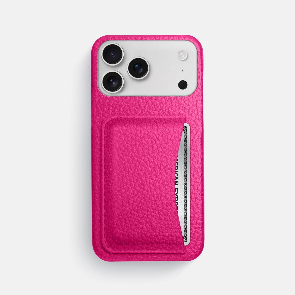 Slim Card Case For iPhone 18 Pro Max In Calf -1 | Magenta