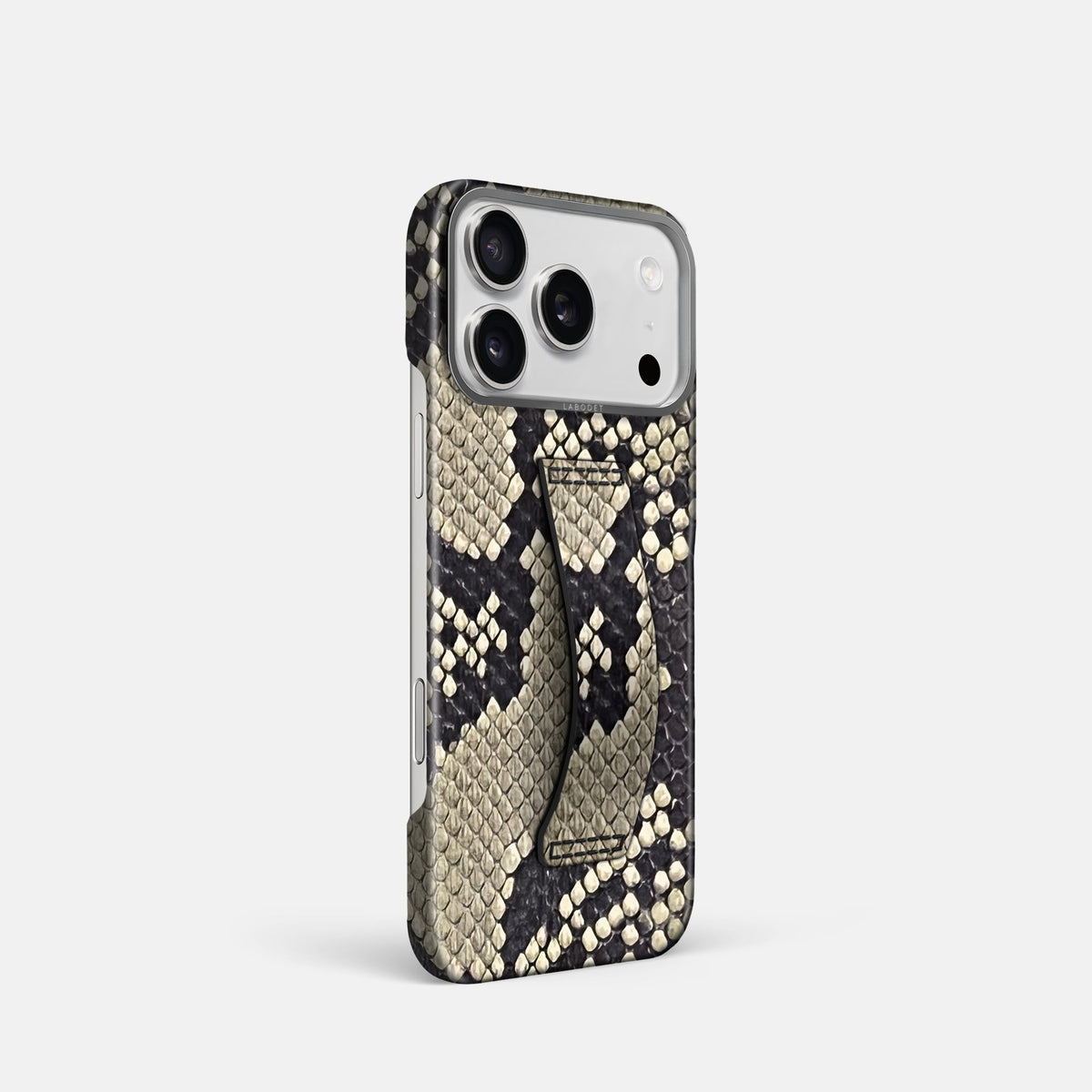 Finger Case For iPhone 18 Pro In Deluxe Python -2 | Savannah-Steel
