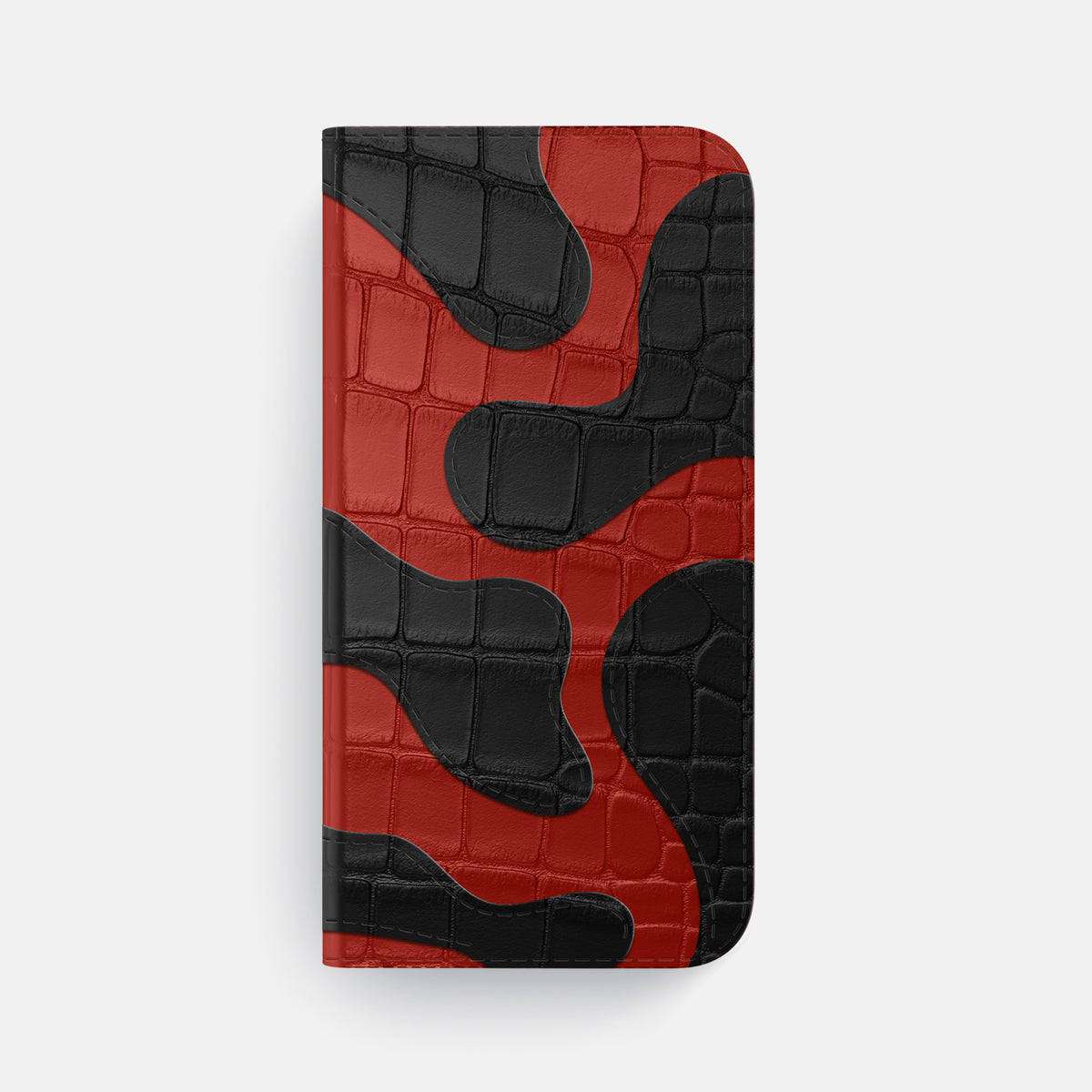 Camouflage Folio For iPhone 17 Air In Alligator -4 | Red-Steel