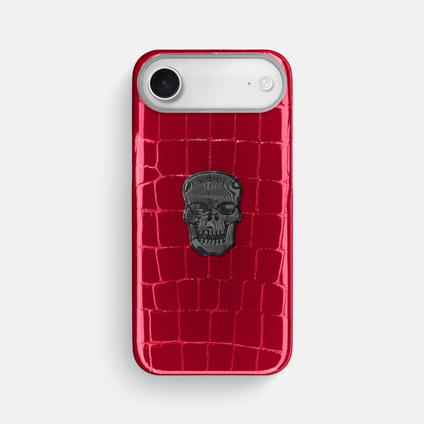 Classic Case With Carbon Skull For iPhone 17 Air In Shiny Alligator