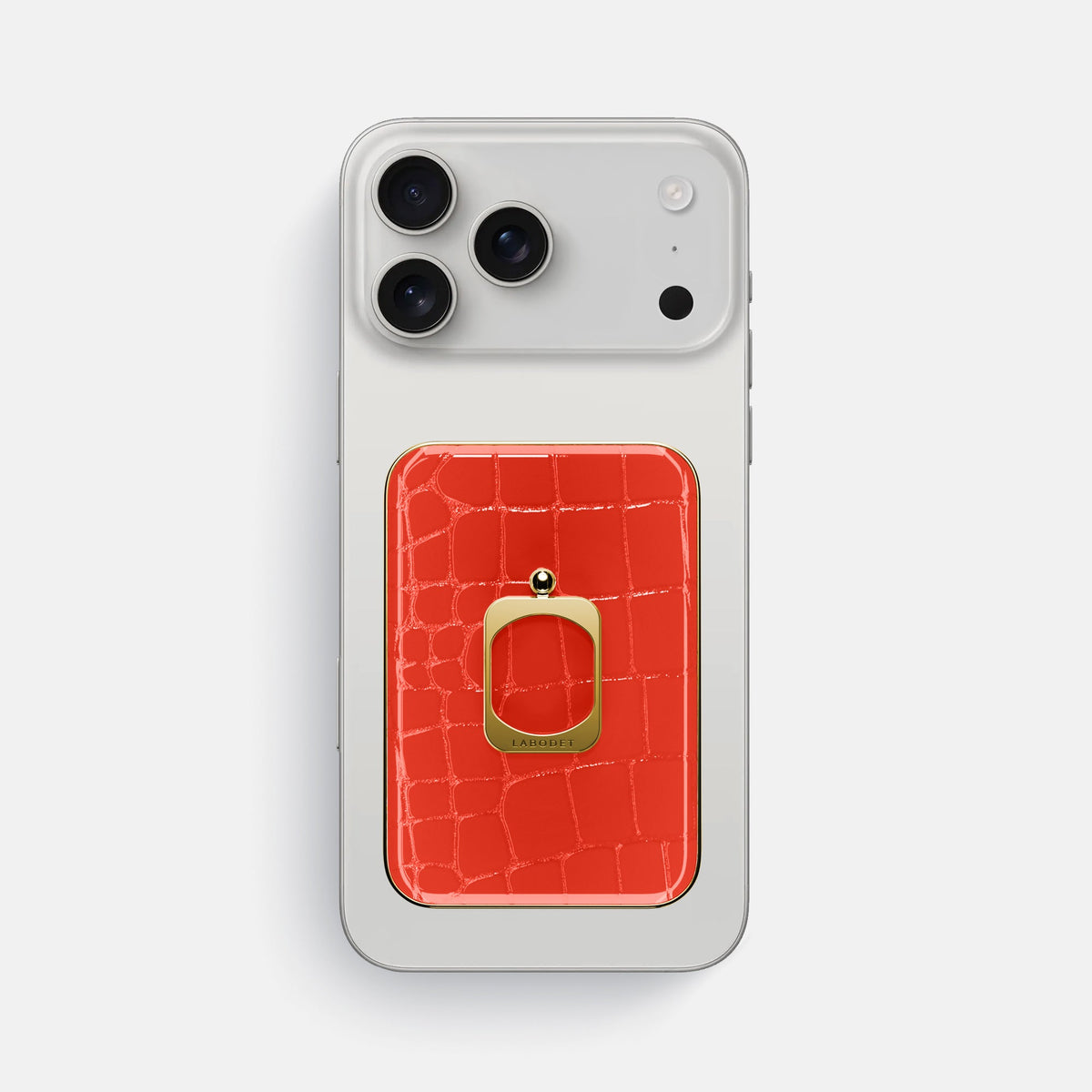 MagSafe Ring For iPhone 18 Pro Max In Shiny Alligator -2 | Coral-Orange-Gold