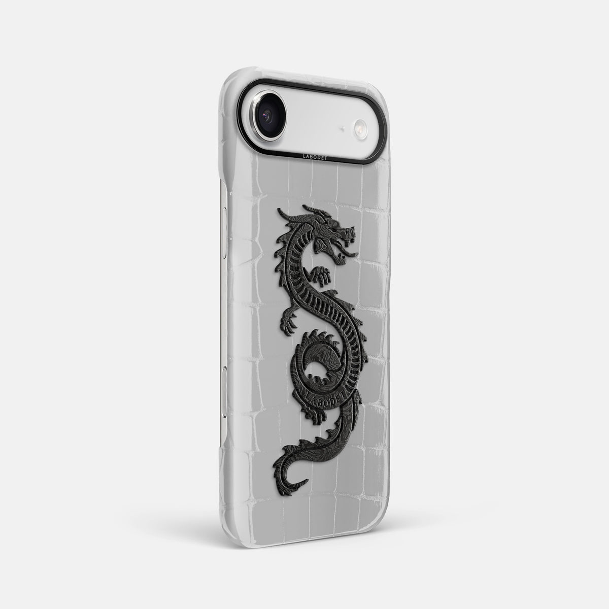 Classic Case With Carbon Dragon For iPhone 17 Air In Shiny Alligator -2 | White-Black