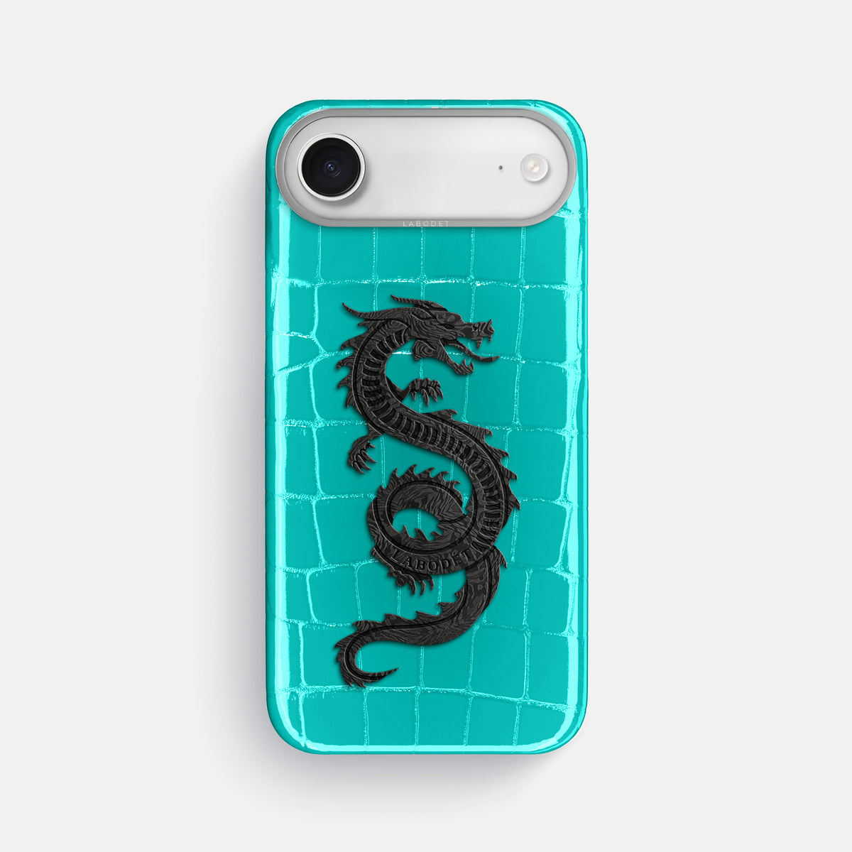 Classic Case With Carbon Dragon For iPhone 17 Air In Shiny Alligator -1 | Mint-Steel