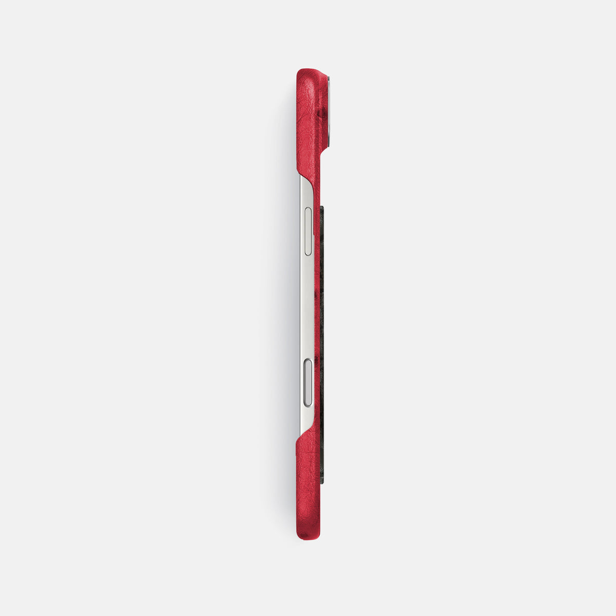 Classic Case With Carbon Dragon For iPhone 17 Air In Ostrich -3 | Red-Steel