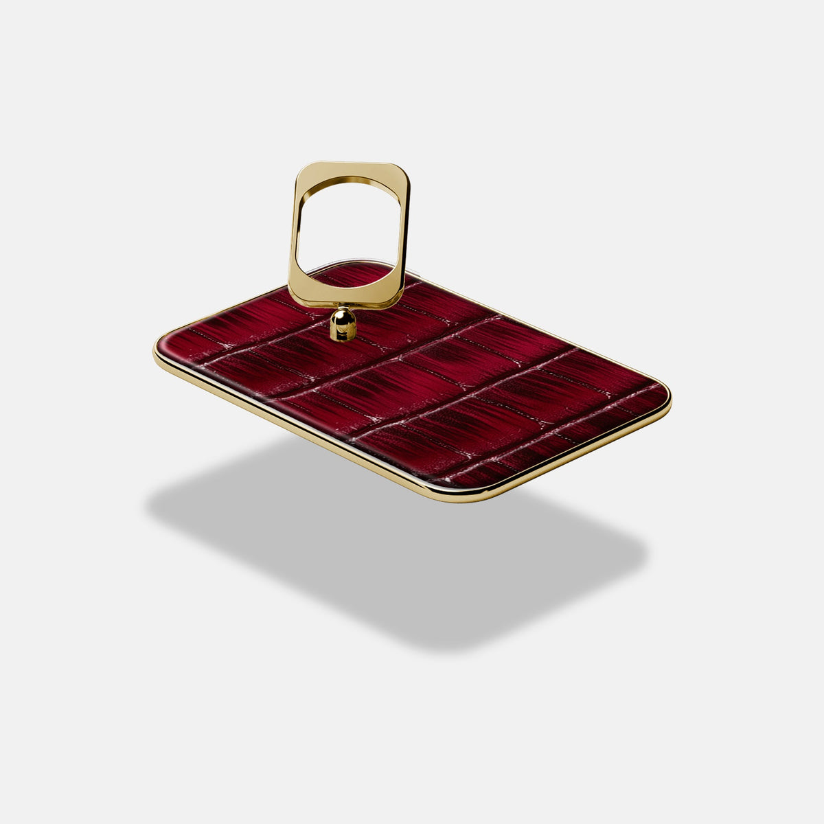 MagSafe Ring For iPhone 18 Pro Max In Patina Alligator -4 | Havana-Burgundy-Gold
