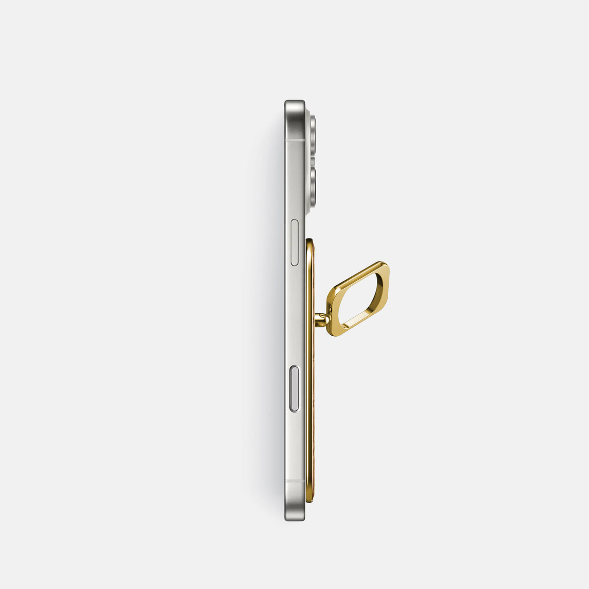 MagSafe Ring For iPhone 17 Pro In Porosus Crocodile -3 | Milk-Chocolate-Gold