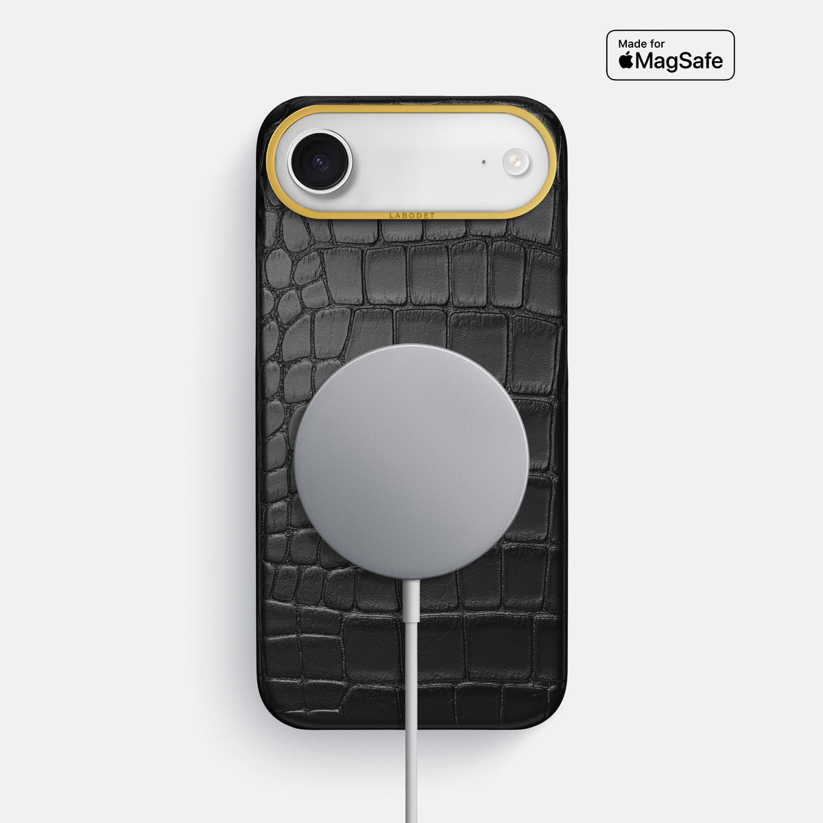 Classic Case For iPhone 17 Air In Alligator -5 | Black-Gold