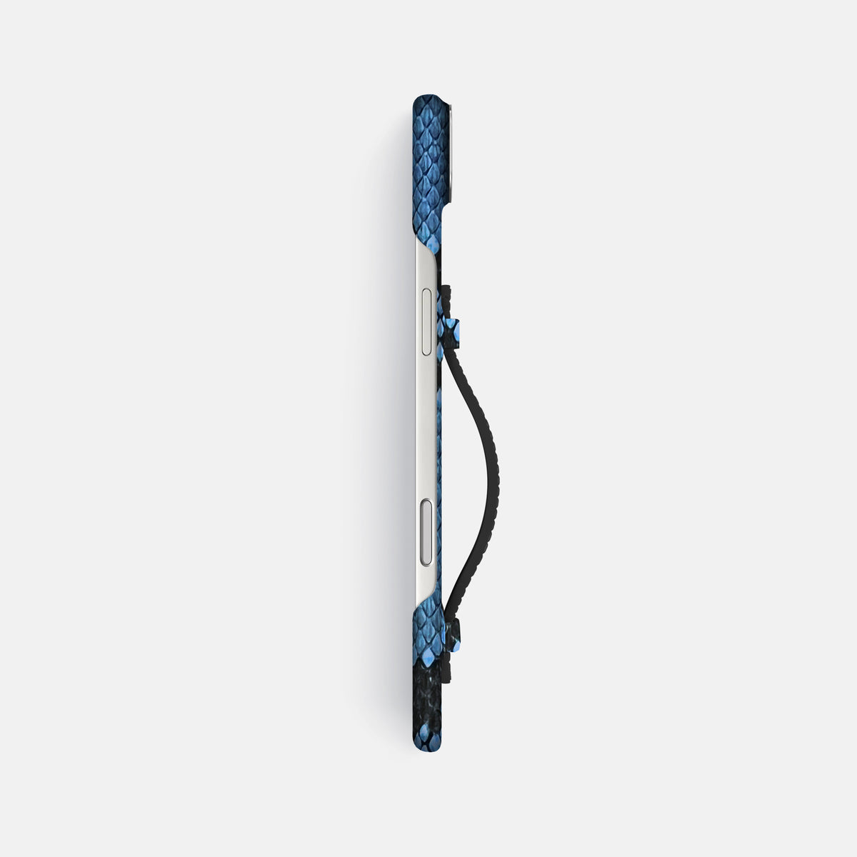 Center Handle For iPhone 17 Air In Deluxe Python -2 | Blue-Jeans-Steel