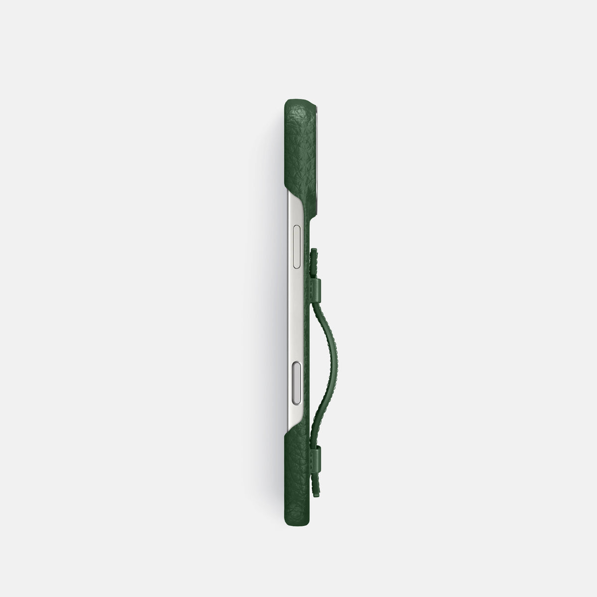 Handle Case For iPhone 17 Pro In Calf -3 | Dark-Green-Steel