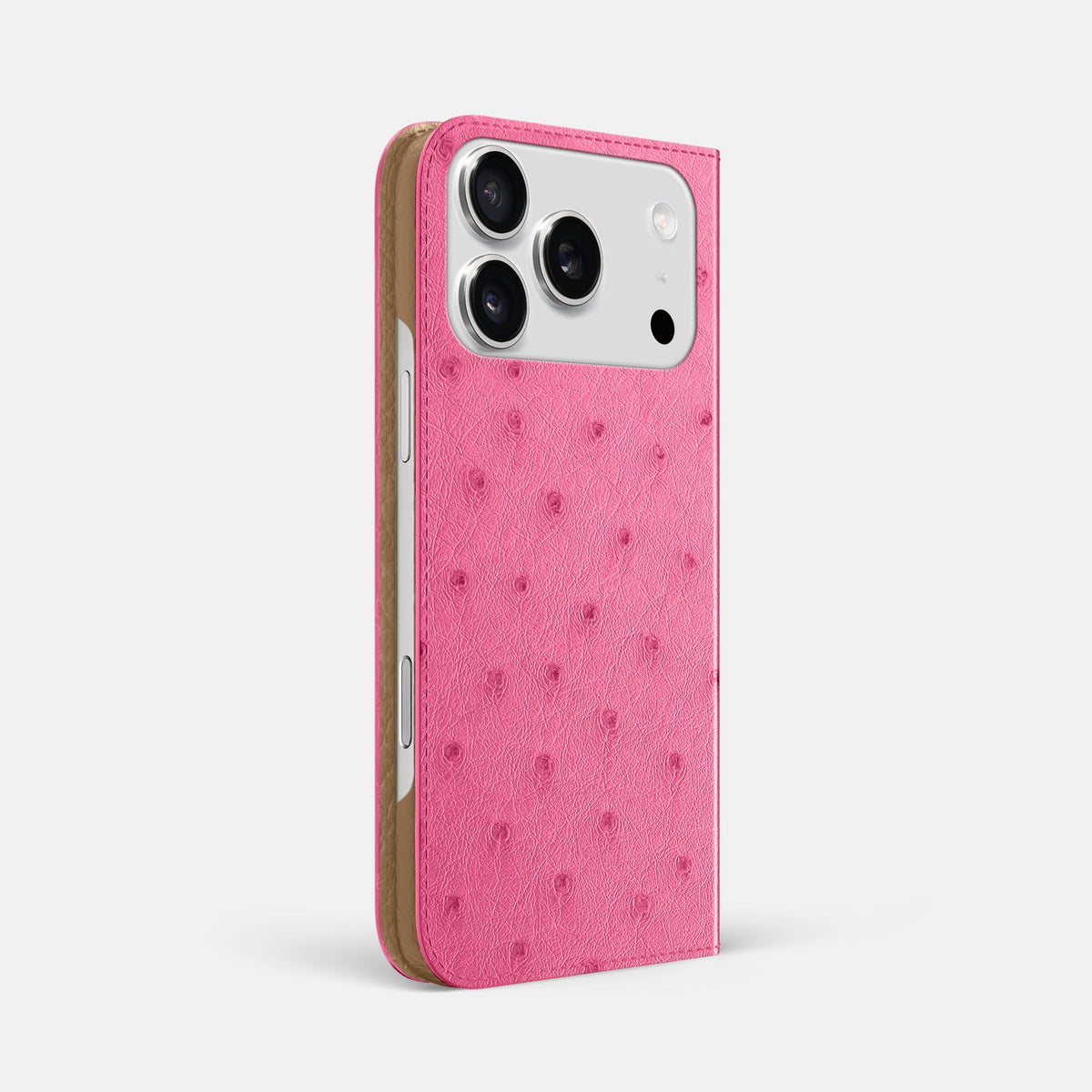 Folio Slim Case For iPhone 18 Pro Max In Ostrich -1 | Pink
