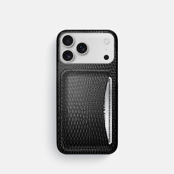 Slim Card Case For iPhone 17 Pro In Lizard