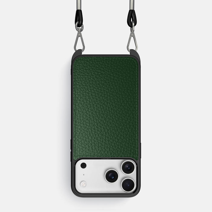 Crossbody Sport Case For iPhone 17 Pro In Calf -1 | Dark-Green