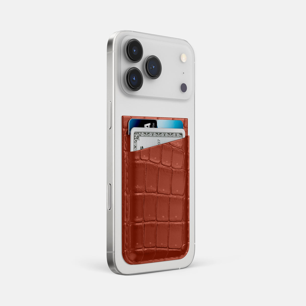 MagSafe Wallet For iPhone 17 Pro Max In Porosus Crocodile -2 | Nuts