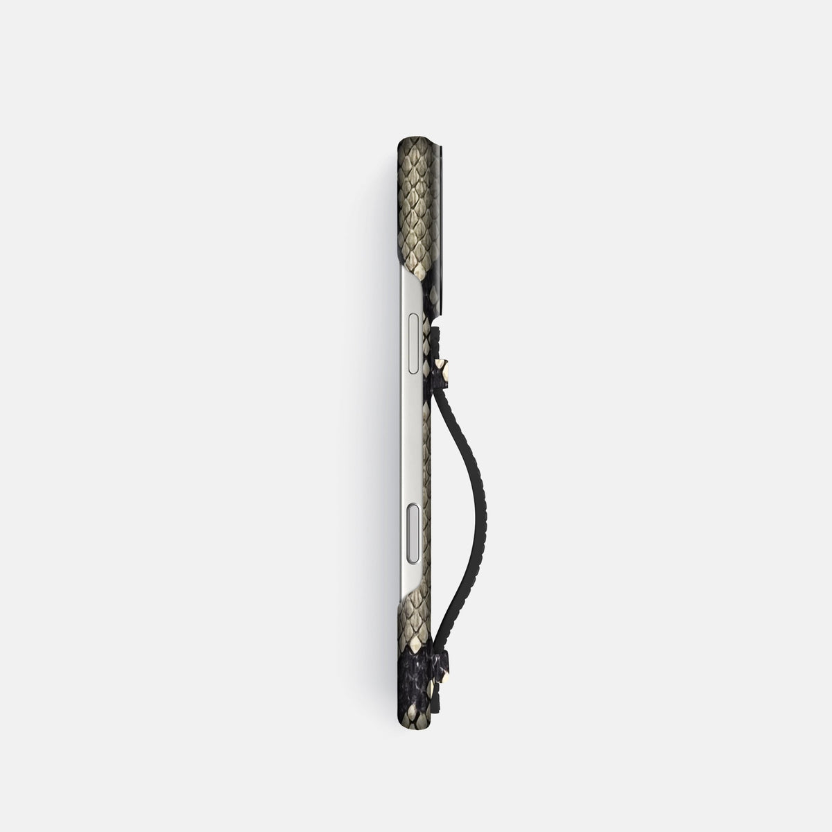 Center Handle For iPhone 18 Pro In Deluxe Python -2 | Savannah-Black