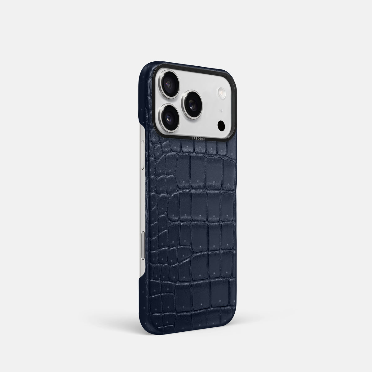 Classic Case For iPhone 17 Pro In Porosus Crocodile -2 | Deep-Blue-Sea-Black